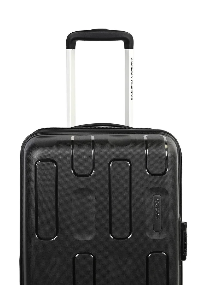 AMERICAN TOURISTER 55 cm / 20 inch Ellipso Suitcase, Cabin Size 55 cm / 20 inch, 4 Spinner Wheels, Hard Top, Polypropylene, Black|Lightweight|Scratch Resistant Texture|TSA Lock - 3 Years International Warranty  | Best Price UAE